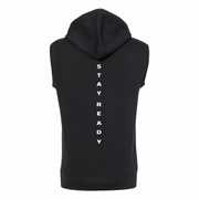 Anything Is Possible Black Sleeveless Hoodie